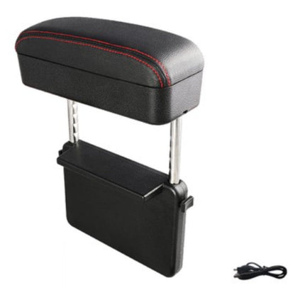Skorter | 3-in-1 Universal Adjustable Car Armrest Storage Box, with Arm Support, Wireless Charging & Item Storage, for Long Distance Drive (1PC)