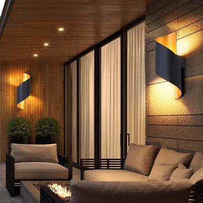 Skorter | Orr Modern LED Wall Lamp, Spiral, Indoor, White/Black, Metal