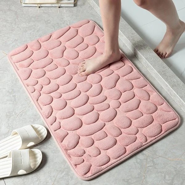 Skorter | Cobblestone Embossed Bathroom Bath Mat