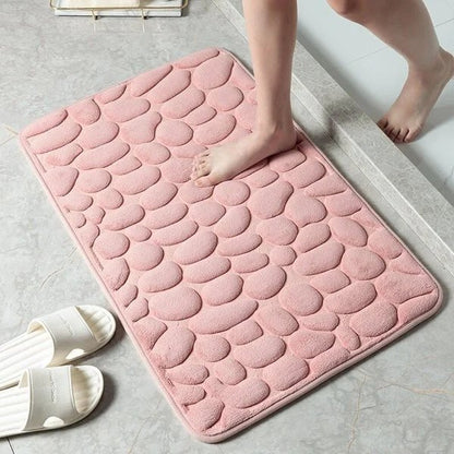 Skorter | Cobblestone Embossed Bathroom Bath Mat
