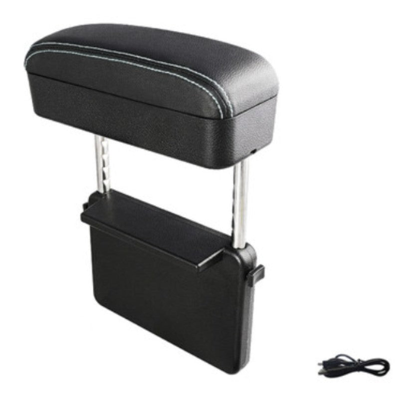 Skorter | 3-in-1 Universal Adjustable Car Armrest Storage Box, with Arm Support, Wireless Charging & Item Storage, for Long Distance Drive (1PC)