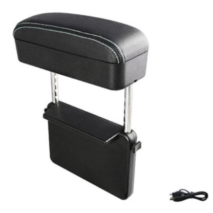 Skorter | 3-in-1 Universal Adjustable Car Armrest Storage Box, with Arm Support, Wireless Charging & Item Storage, for Long Distance Drive (1PC)