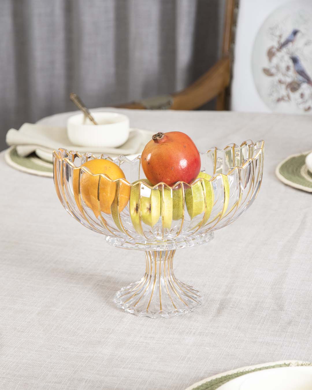 Skorter | Crystal Glass Lotus Decorative Bowl