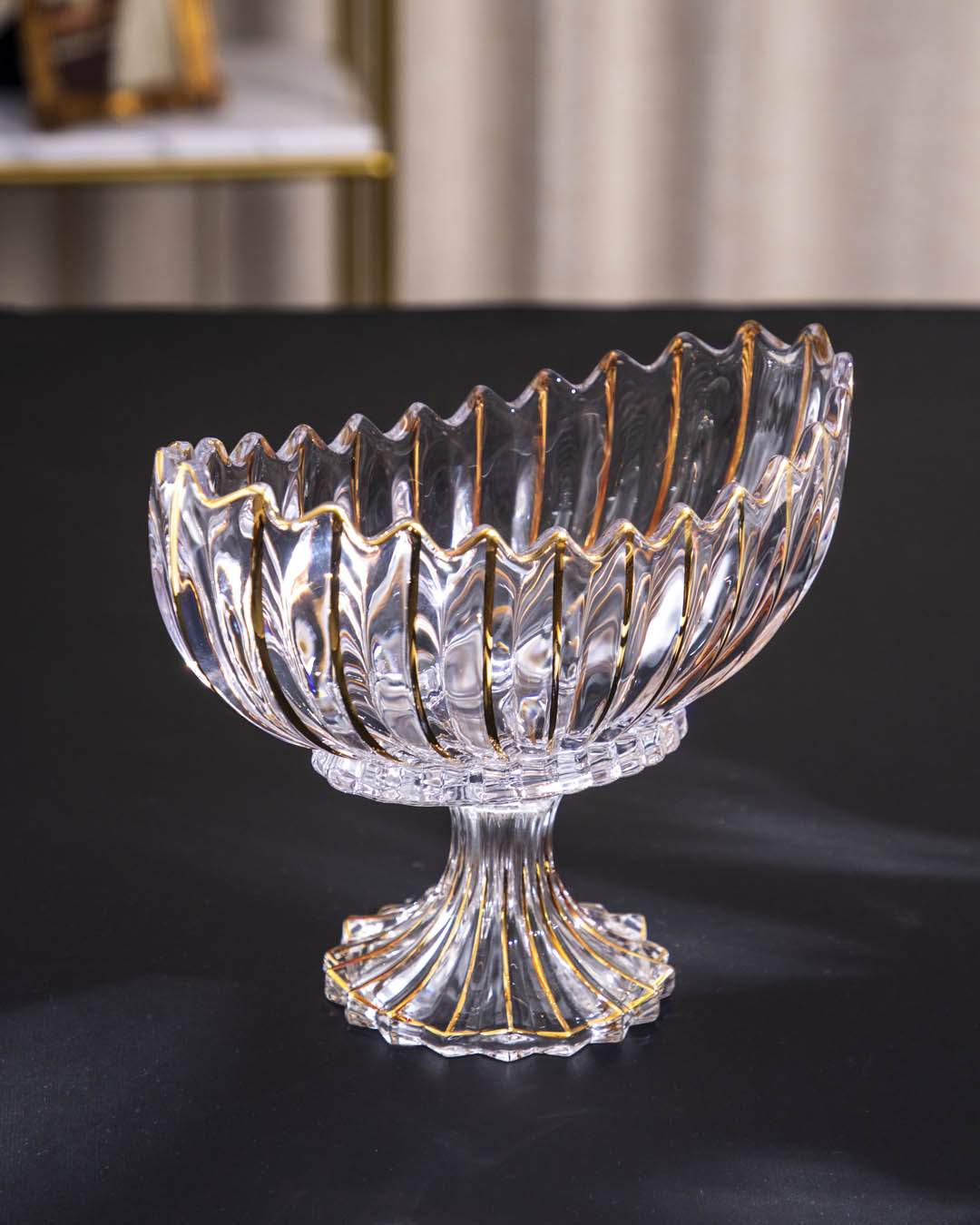 Skorter | Crystal Glass Lotus Decorative Bowl