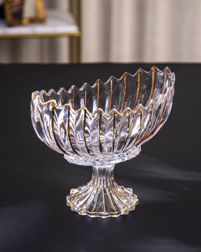 Skorter | Crystal Glass Lotus Decorative Bowl