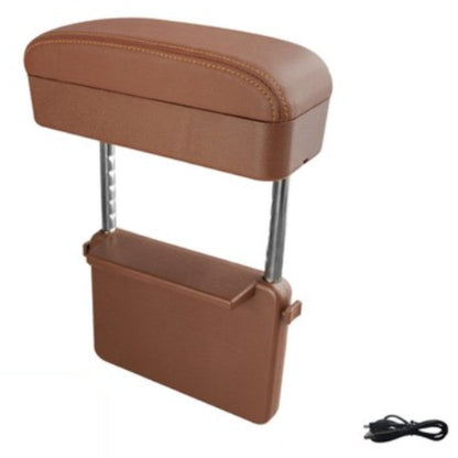 Skorter | 3-in-1 Universal Adjustable Car Armrest Storage Box, with Arm Support, Wireless Charging & Item Storage, for Long Distance Drive (1PC)