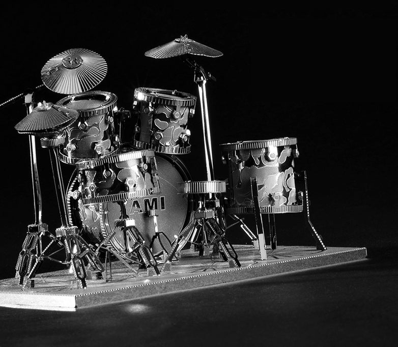 Skorter | 3D Metal Craft Cast Drum Set Puzzle, with Sophisticated Laser Cut, Best Gift for Kids and DIY Fan
