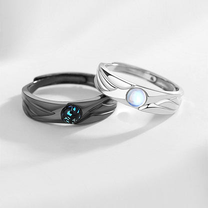 Skorter | 925 Sterling Silver Couple Rings for You and Your Partner, Best Gift for Valentine's Day