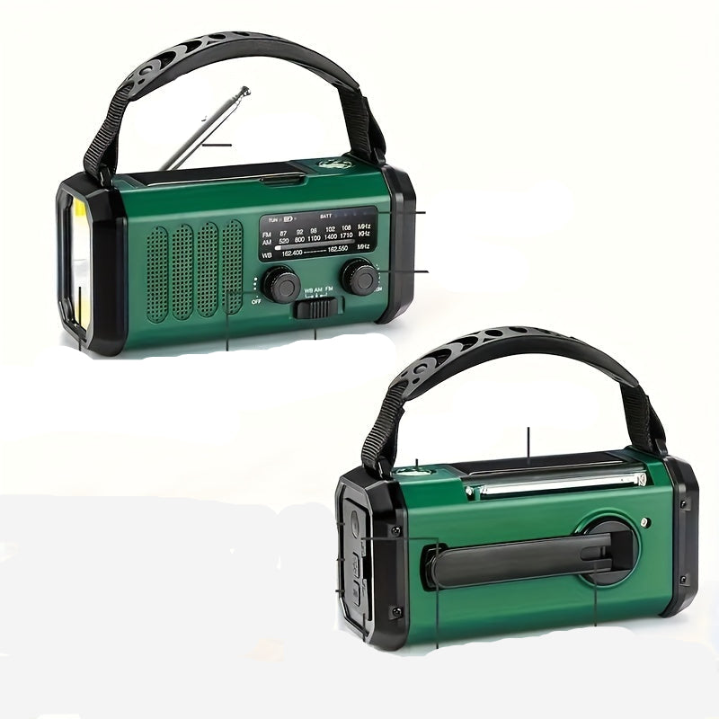 Skorter | Solar emergency radio with power bank – crank radio with LED flashlight for camping & outdoor