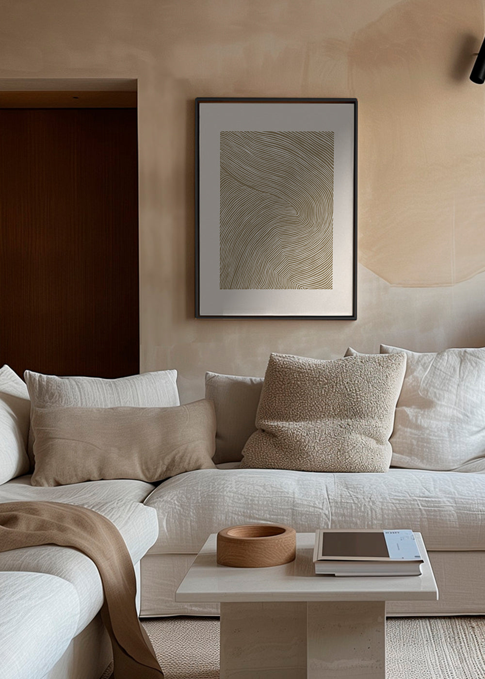 Skorter | Canvas Stripe Linoleum Cut N°4 - Ochre Yellow