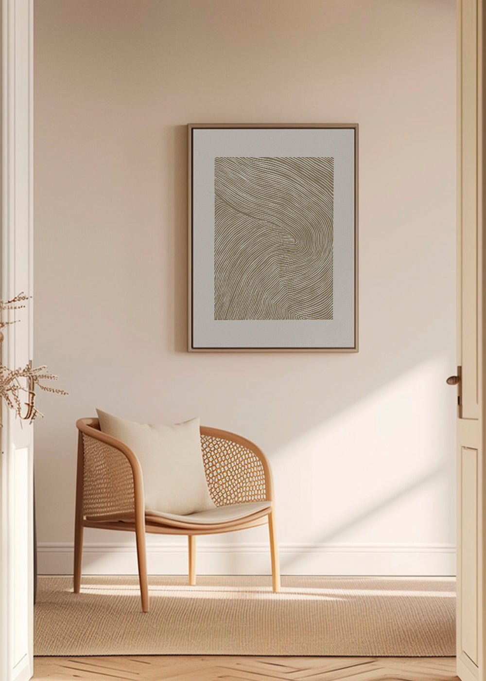 Skorter | Canvas Stripe Linoleum Cut N°4 - Ochre Yellow