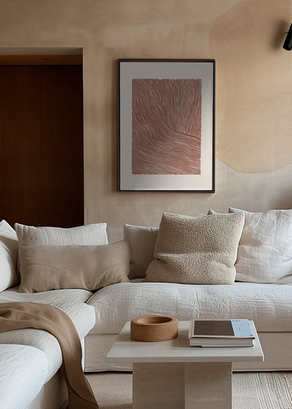 Skorter | Canvas Stripe Linoleum Cut N°5 - Terracotta