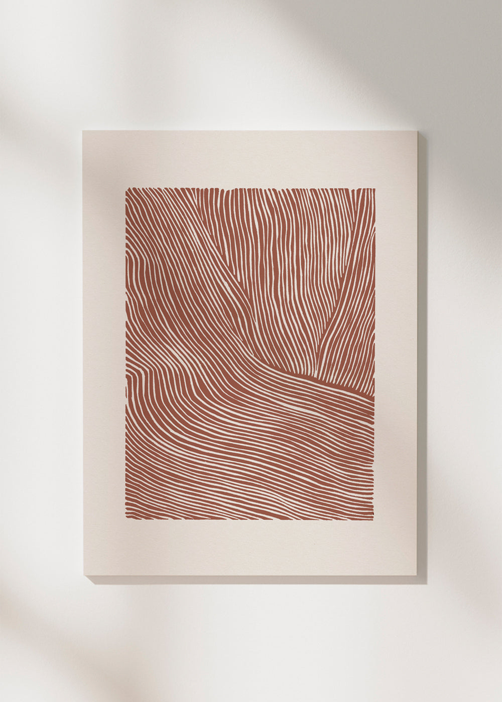 Skorter | Canvas Stripe Linoleum Cut N°5 - Terracotta