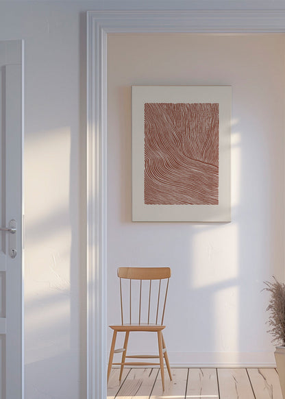 Skorter | Canvas Stripe Linoleum Cut N°5 - Terracotta