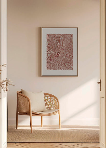 Skorter | Canvas Stripe Linoleum Cut N°5 - Terracotta