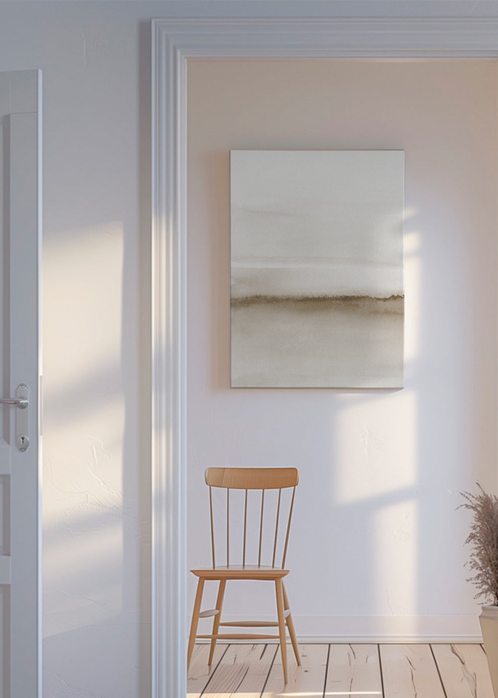 Skorter | Canvas Watercolor Landscape N 47 Beige shades 1/2