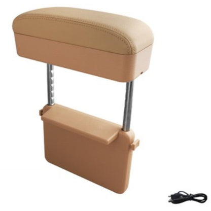 Skorter | 3-in-1 Universal Adjustable Car Armrest Storage Box, with Arm Support, Wireless Charging & Item Storage, for Long Distance Drive (1PC)