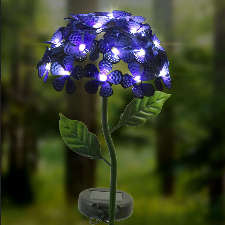 Skorter | Modern Solar Outdoor Waterproof Simulation Hydrangea LED Outdoor Lawn Decorative Ground Stake Light