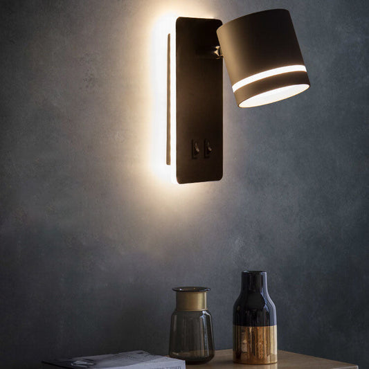 Skorter | Minimalistic rectangular spotlight swivel LED reading wall lamp