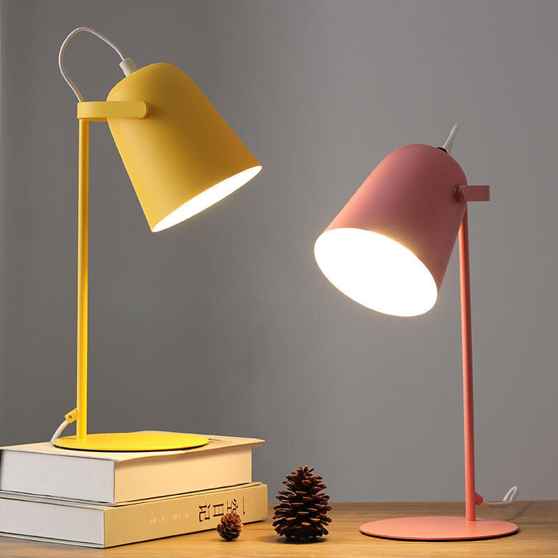 Skorter | Nordic Macaron Color Creative Iron Bucket Design Light Table Lamp