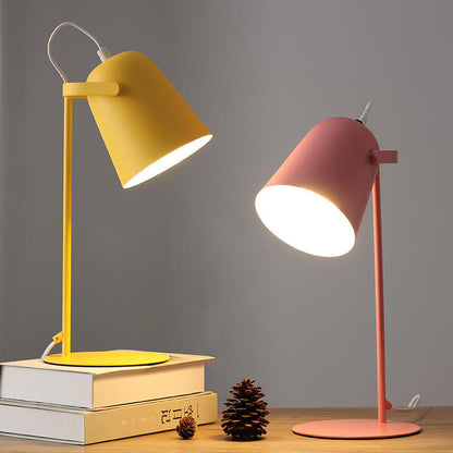 Skorter | Nordic Macaron Color Creative Iron Bucket Design Light Table Lamp