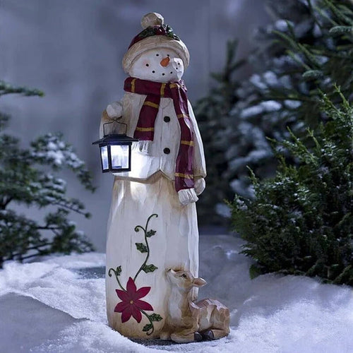 skorter | Forest Snowman With Solar Lantern