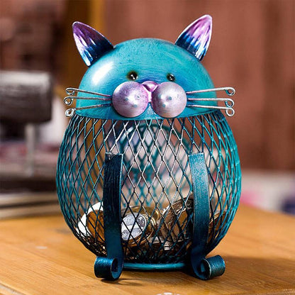 skorter | Artistic Blue Kitty Piggy Bank