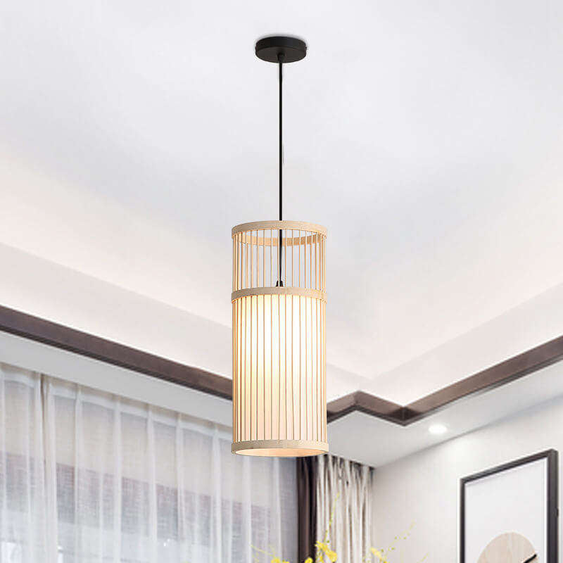 Skorter | Bambora Zen Pendant Light | Handwoven Bamboo Lantern | Japanese Design | Natural Elegance