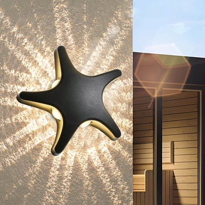 Skorter | Contemporary Simplicity Aluminum Starfish Design LED Waterproof Wall Lantern Lamp for Outdoor Terrace