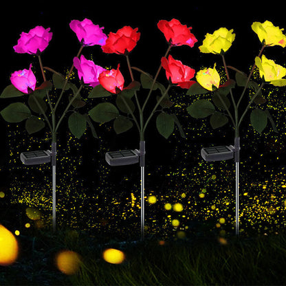 Skorter | Solar Rose LED Outdoor Lawn Decorative Ground Socket Light