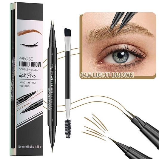 Skorter | 2-in-1 Dual-Ended Eyebrow Pencil with Micro-Fork Tip Applicator and Precise Brush Tip