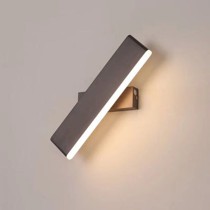 Skorter | Aqsa Minimalist LED Wall Lamp - Black/Gold/Brown, Bedroom, Metal