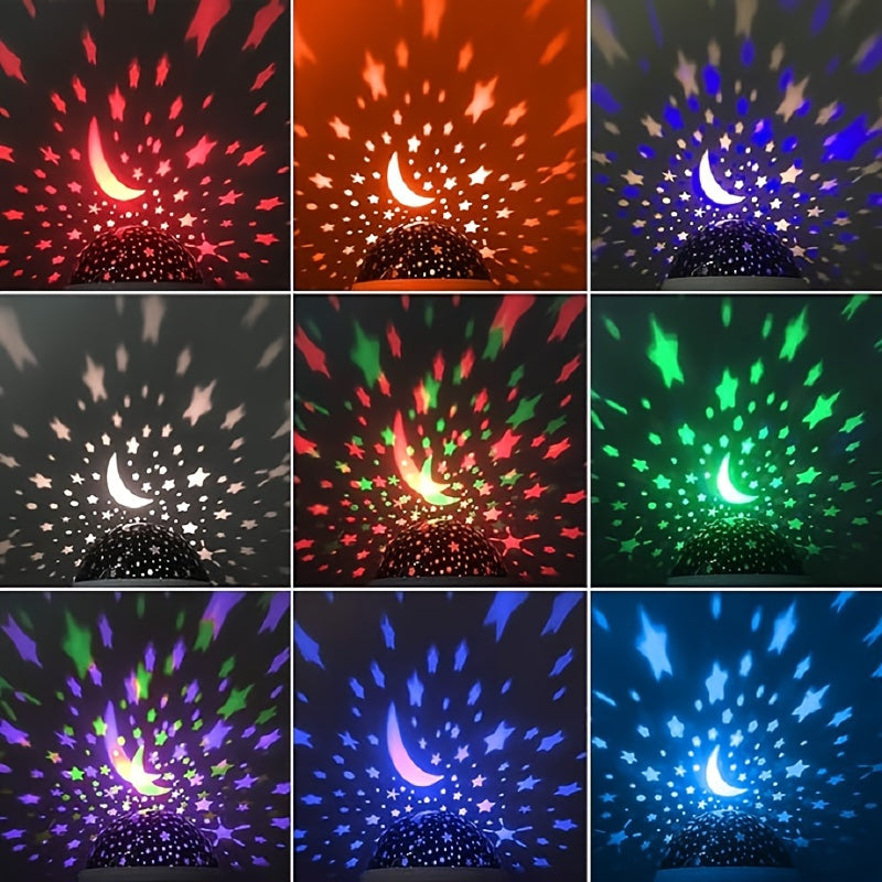 Skorter | StarGlow - LED Star Projector Night Light with Adjustable Colors and USB Power