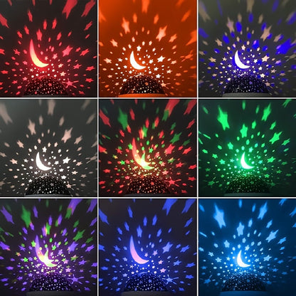 Skorter | StarGlow - LED Star Projector Night Light with Adjustable Colors and USB Power