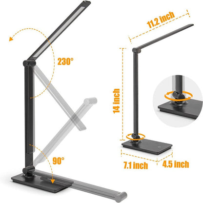 Skorter | Touch Control LED USB Table Lamp - Dimmable Table Lamps with USB Port (Includes AC Power Adapter)