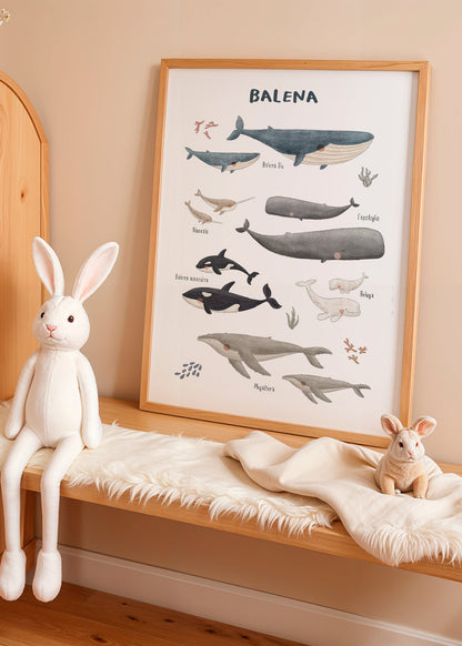 Skorter | Ballenas on white background (Italian)