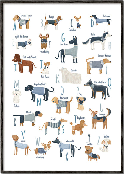 Skorter | Alphabet with dogs (blue)