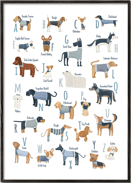 Skorter | Alphabet with dogs (blue)