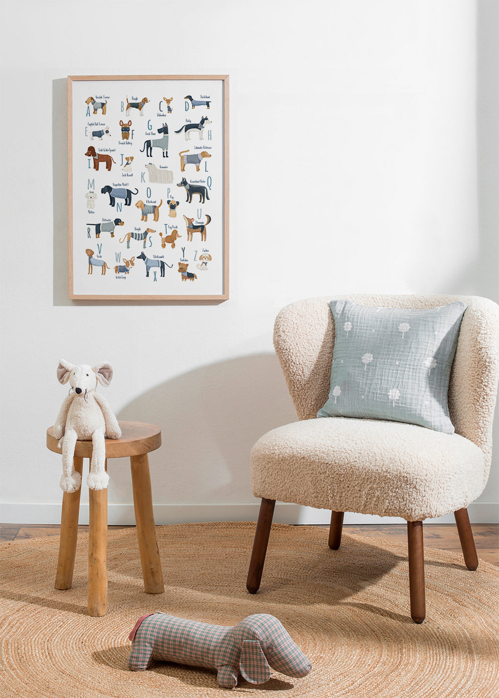 Skorter | Alphabet with dogs (blue)