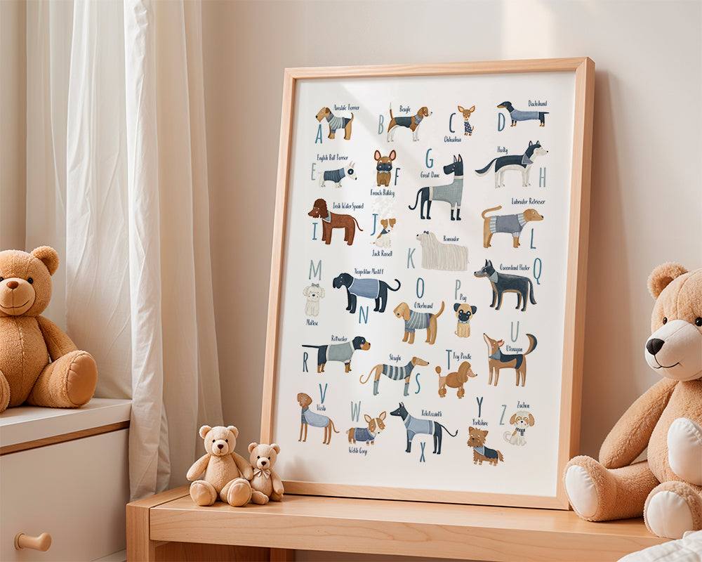 Skorter | Alphabet with dogs (blue)