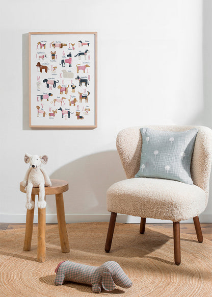 Skorter | Alphabet with dogs (pink)