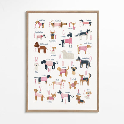 Skorter | Alphabet with dogs (pink)