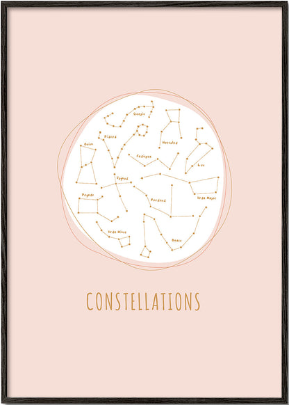 Skorter | Constellations pink background