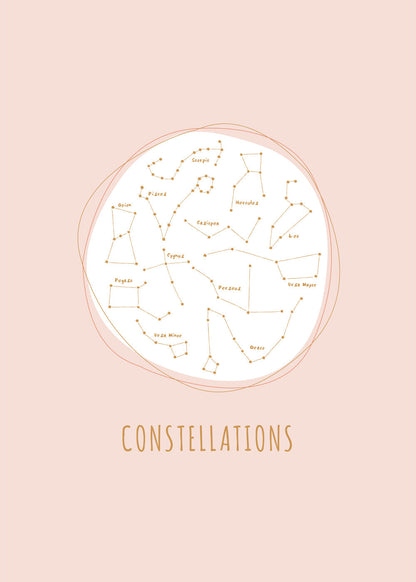 Skorter | Constellations pink background