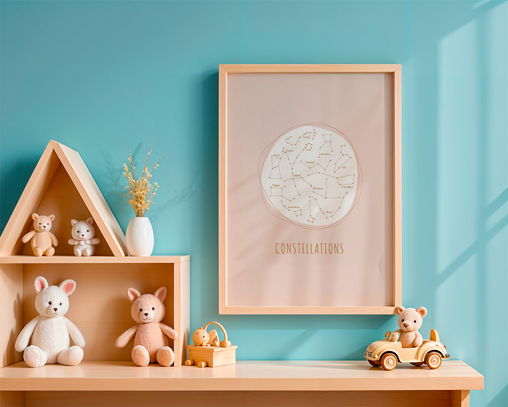 Skorter | Constellations pink background