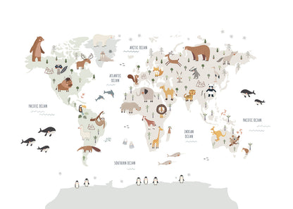 Skorter | Card with animals neutral colors