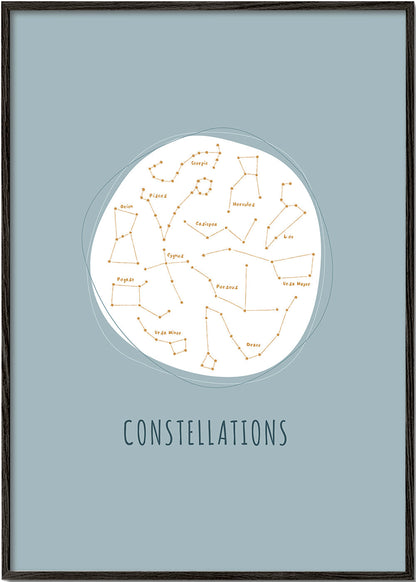 Skorter | Constellations blue background