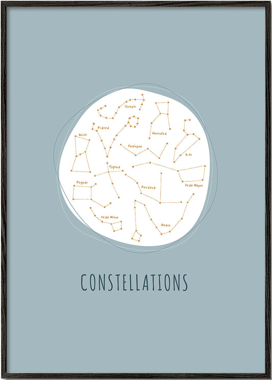 Skorter | Constellations blue background