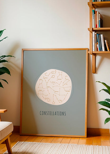 Skorter | Constellations blue background