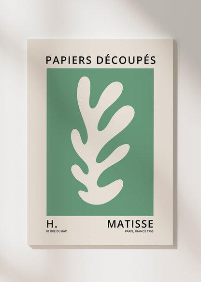 Skorter | Canvas Henri Matisse GREEN Paper cut out I